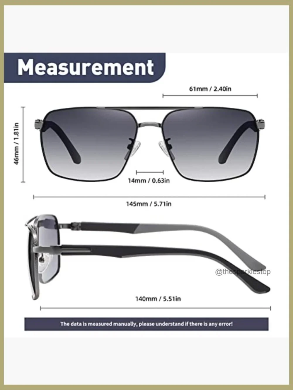 Polarized Aviator Sunglasses UV400 Metal Frame Fashion Driving Fishing